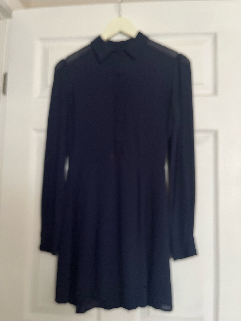 Reformation Long-Sleeve Black Shirt Dress